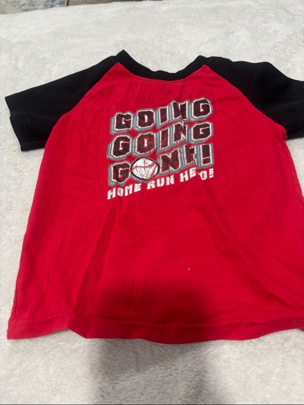 🟢10/$10 - Kids Red & Black Baseball Graphic Tee